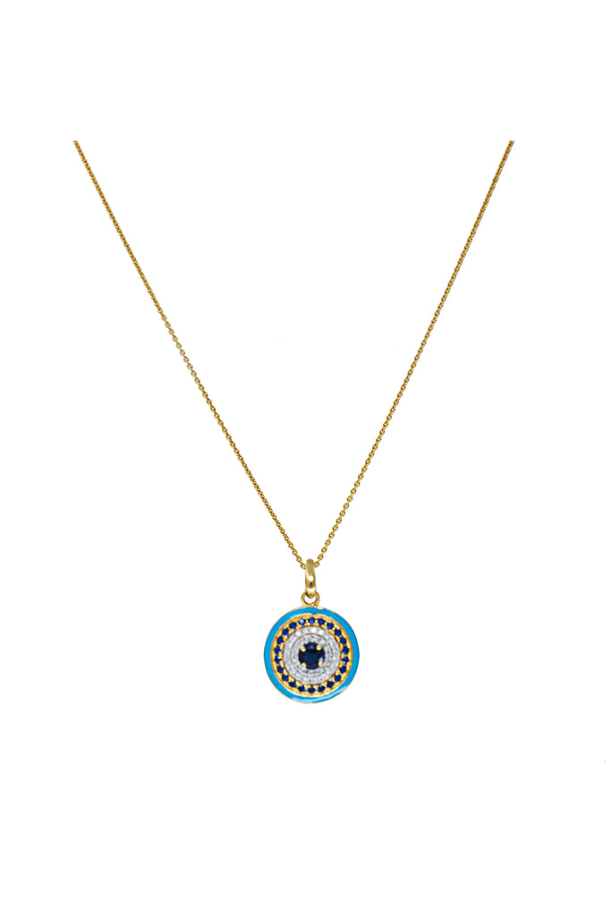 Aqua Evil Eye Necklace