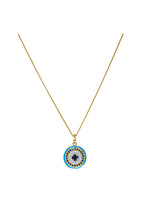 Load image into Gallery viewer, Aqua Evil Eye Necklace