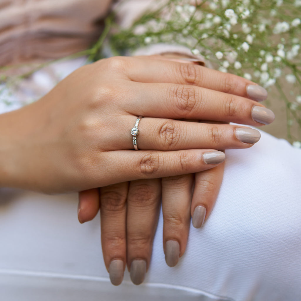 Droplet Diamond Ring