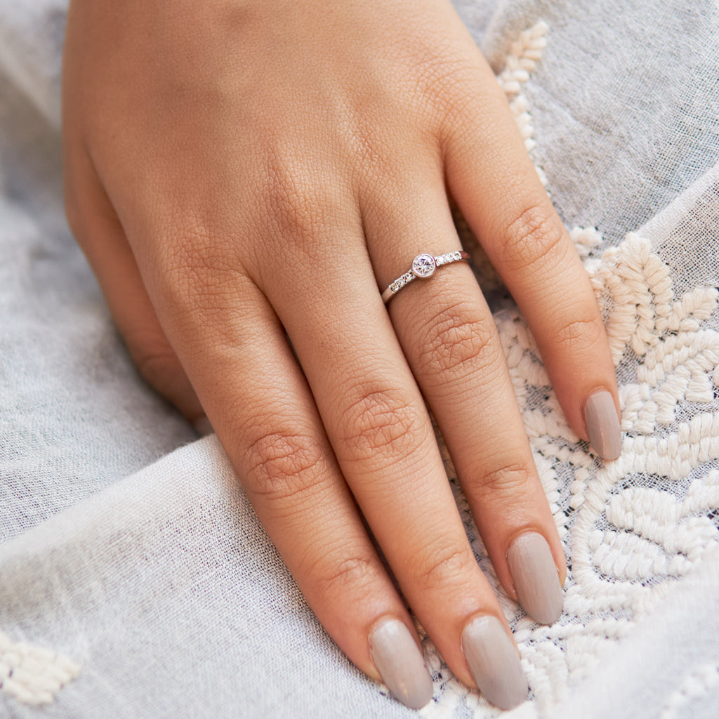 Droplet Diamond Ring