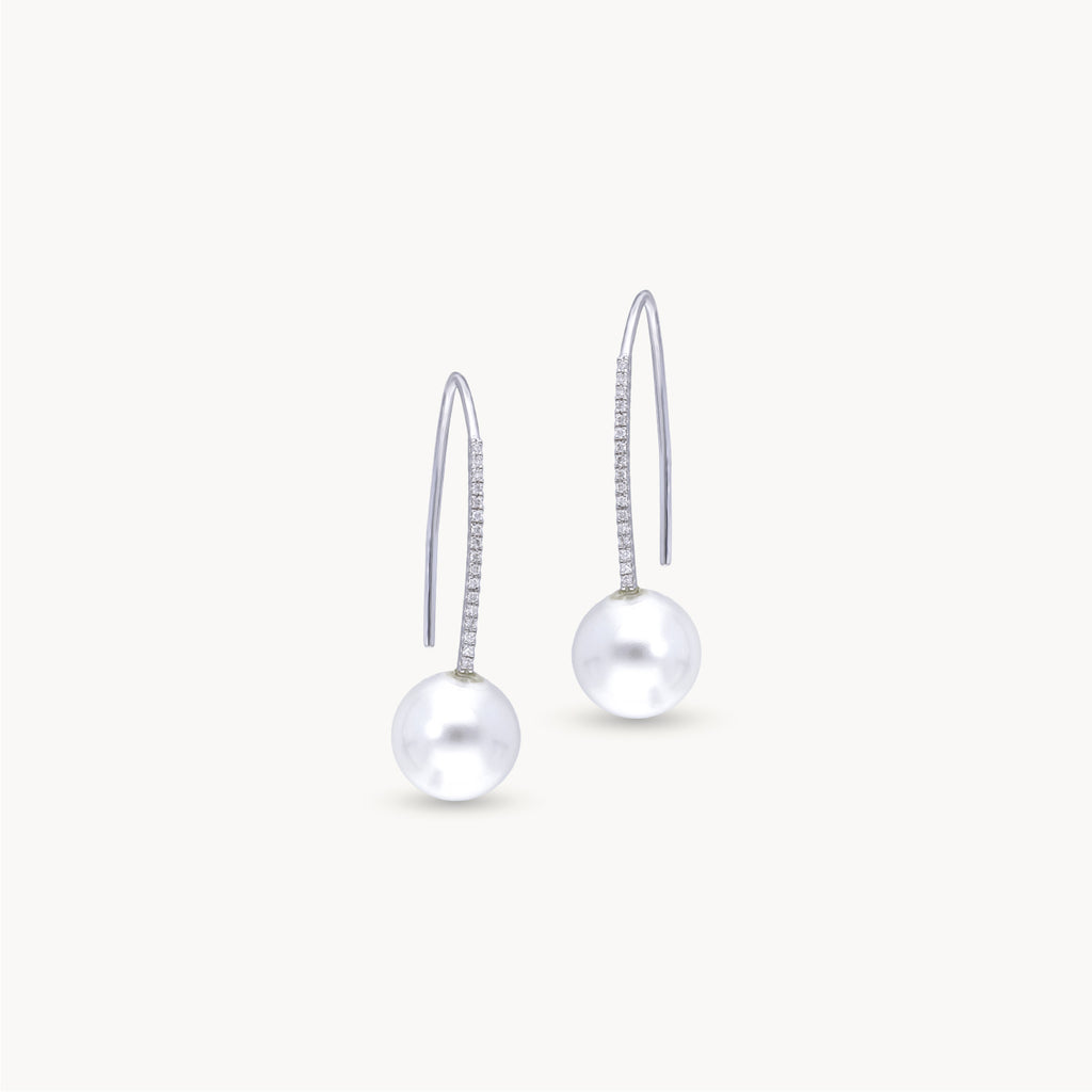 Drop A Hint Pearl Hoops