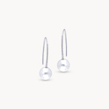 Load image into Gallery viewer, Drop A Hint Pearl Hoops