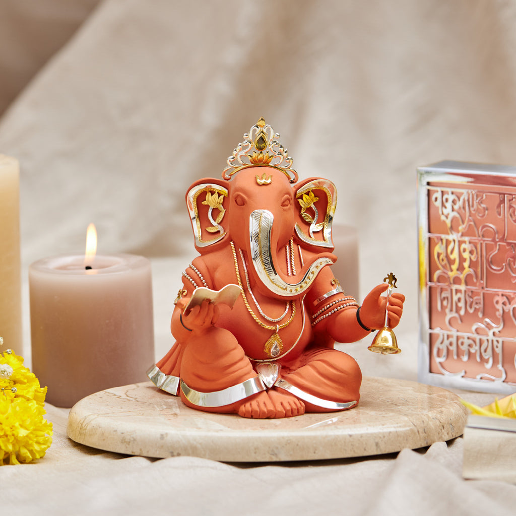 925 Sterling silver handmade lord Ganesha statue sculpture or silver Ganesh  Murti best Diwali gifting article r puja murti article art227 | TRIBAL  ORNAMENTS