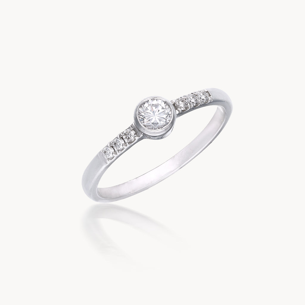 Droplet Diamond Ring