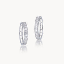 Load image into Gallery viewer, Diamond Cut Hoop Earrings