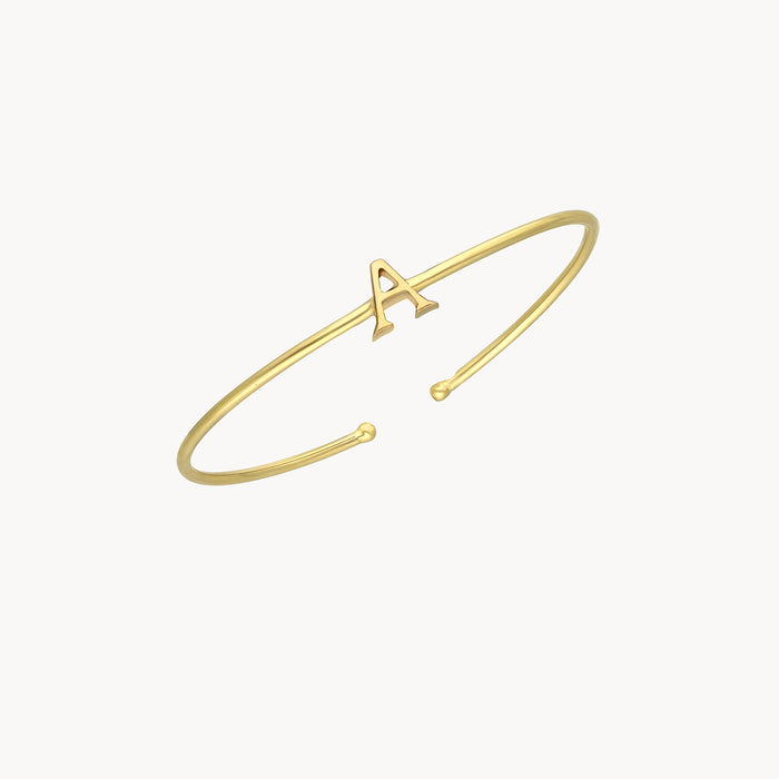 Single Letter Gold Bracelet
